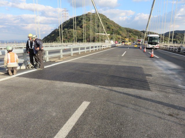 伸縮装置撤去完了